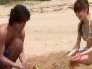 Fucking Sweet Nippon Girl on the Beach with Stepbrother